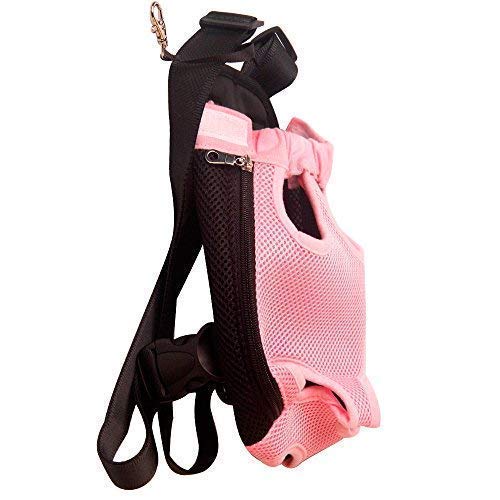 [Australia] - YINGJEE Dog Carrier Legs Out Front Pet Carrier Backpack Adjustable Puppy Cat Small Bag with Shoulder Strap and Sling for Traveling Hiking Camping Outdoor S Pink 