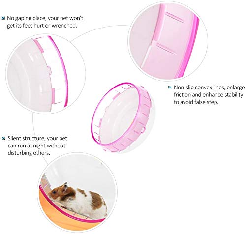 Unibell Plastic Super Silent Roller Exercise Balance Bike Toy for Small Animals Hamster Guinea Pig Chinchilla (Pink) - PawsPlanet Australia