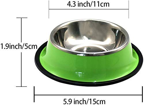 3 Pieces Non-Slip Cat Bowl Stainless Steel Cat Bowls, Leak-Proof Cat Food Bowl, Cat Water Bowl, Pet Food Bowl for small and medium-sized cats and dogs, Cat food bowl. - PawsPlanet Australia