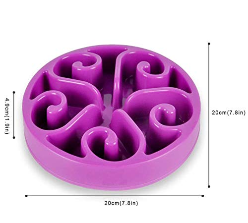 SUOXU Slow Feeder Dog Bowl, Medium Dog Food Bowls Labyrinth Interactive Puzzle Bowls, Slow Food, Bloat Stop, Anti-Swallowing, Extend Eating Time,Prevent Various Diseases Caused by Eating too Fast purple - PawsPlanet Australia