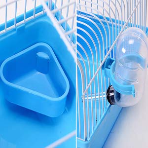 Zhang Ku Simple Cavie Guinea Pig Cage & Rabbit Cage | Pet Cage Includes Free Water Bottle & Food Bowl&Hamster Running Wheel (Blue) blue - PawsPlanet Australia