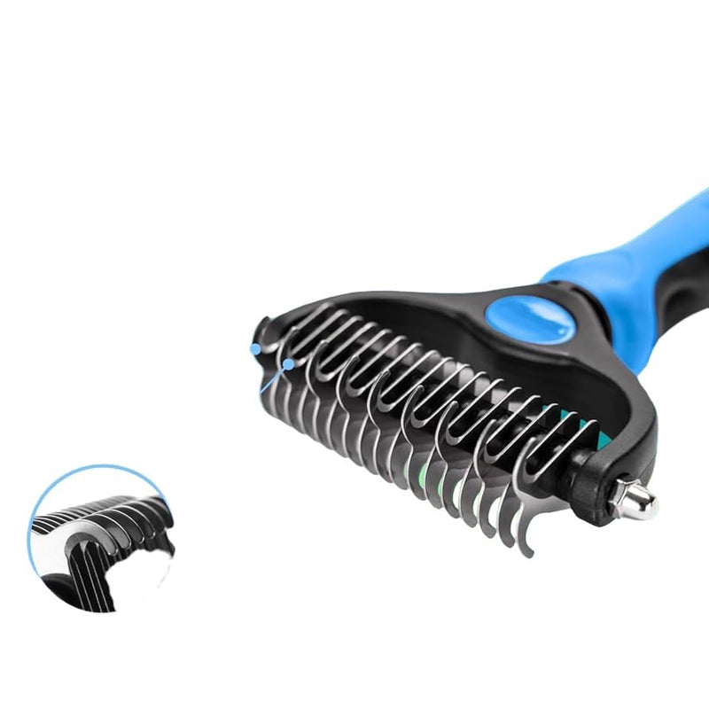 Pet Grooming Brush For Dogs and Cats. 3 cm Blue - PawsPlanet Australia