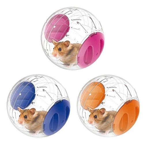 Hamster Big Run-About Exercise Ball with Stand 5.9 inch Transparent Hamster Ball Dog Special Toy Ball Lightweight, Breathable, Prevent Escape Suitable for Small Animals Azure blue - PawsPlanet Australia