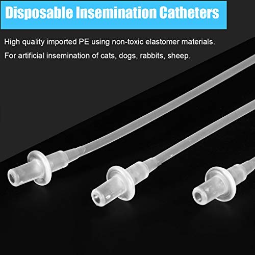 Besimple 50 Pcs 10'' Disposable Insemination Catheters Pet Artificial Insemination Rods for Dog Goat Sheep Breed Rod Test Tube’ - PawsPlanet Australia