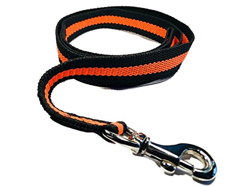 Smarty Pawnts Premium Cotton Dog Leashes, Orange and Black (Medium) Medium - PawsPlanet Australia