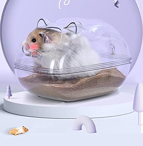 Hamster Sand Bath Container Small Pet Bathtub Sauna Toilet Washroom Box with Shovel Small Animal Bathroom for Syrian Gerbil Dwarf Guinea Pig Rat Mice (Small) - PawsPlanet Australia