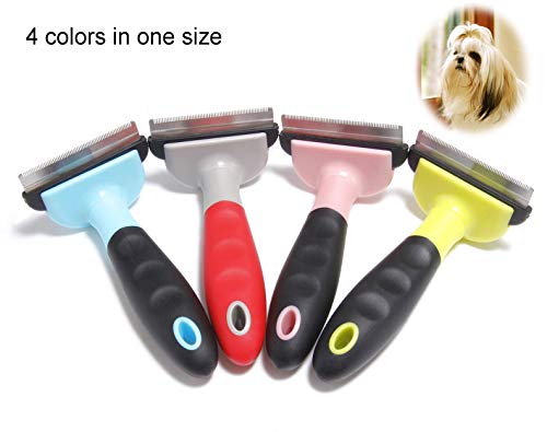 QiCheng&LYS The fur brush is suitable for cats and dogs to remove loose hair and hair. (Yellow, 66mm) - PawsPlanet Australia