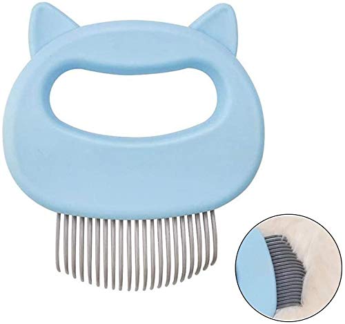 [Australia] - OneCut Cat Massage Comb Pet Cat Dog Hair Removal Shell Comb Grooming Hair Removal Cleaning Comb Massager Tool Blue 