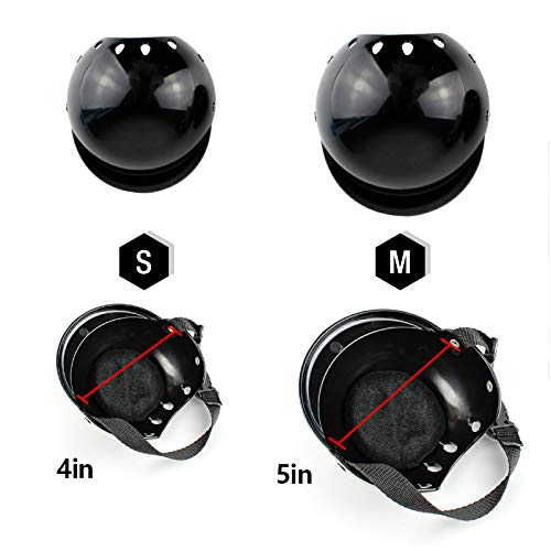 La La Pet Pet Helmet with Dog Goggles Pet Doggie Cap Hat Dog Sunglasses Pet Eye Wear Cat UV Protection Sun Glasses for Puppy Dog Travel Skiing, Helmet Helmet S Black Goggles - PawsPlanet Australia
