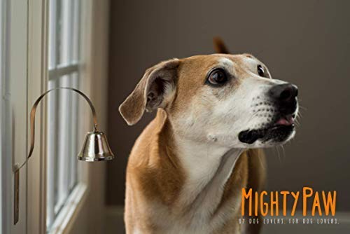 Mighty Paw Metal Potty Bell, an All Metal Dog Doorbell with Sleek Silver Bell and Support, The Thick-Walled Durable Bell Optimizes Sound Quality. Includes Training Guide - PawsPlanet Australia