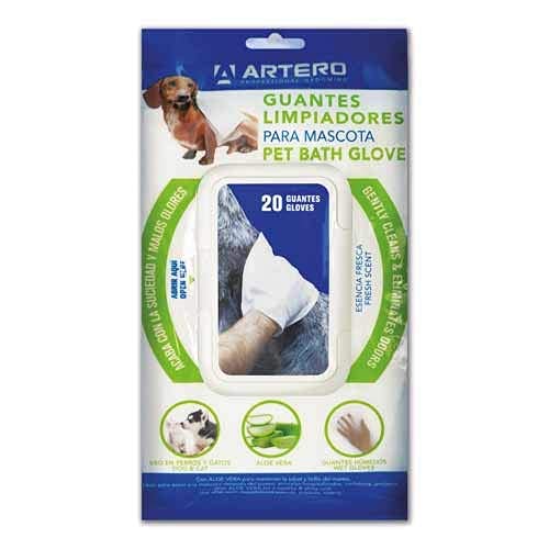 Artero Hygienic Wet Gloves Cleaning Gloves for dogs and cats - PawsPlanet Australia