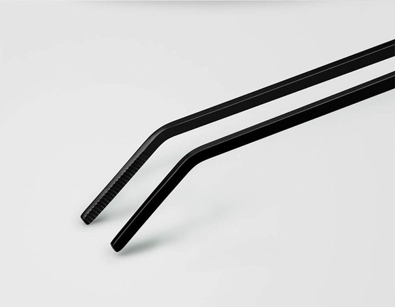 EvaGO 15 inch Black Curved Aquarium Tweezers Stainless Steel Curved Tweezer with Carbonation Protection Coating Against Rust Long Reptiles Feeding Tongs for Aquatic Plants Lizards Spider Snakes - PawsPlanet Australia