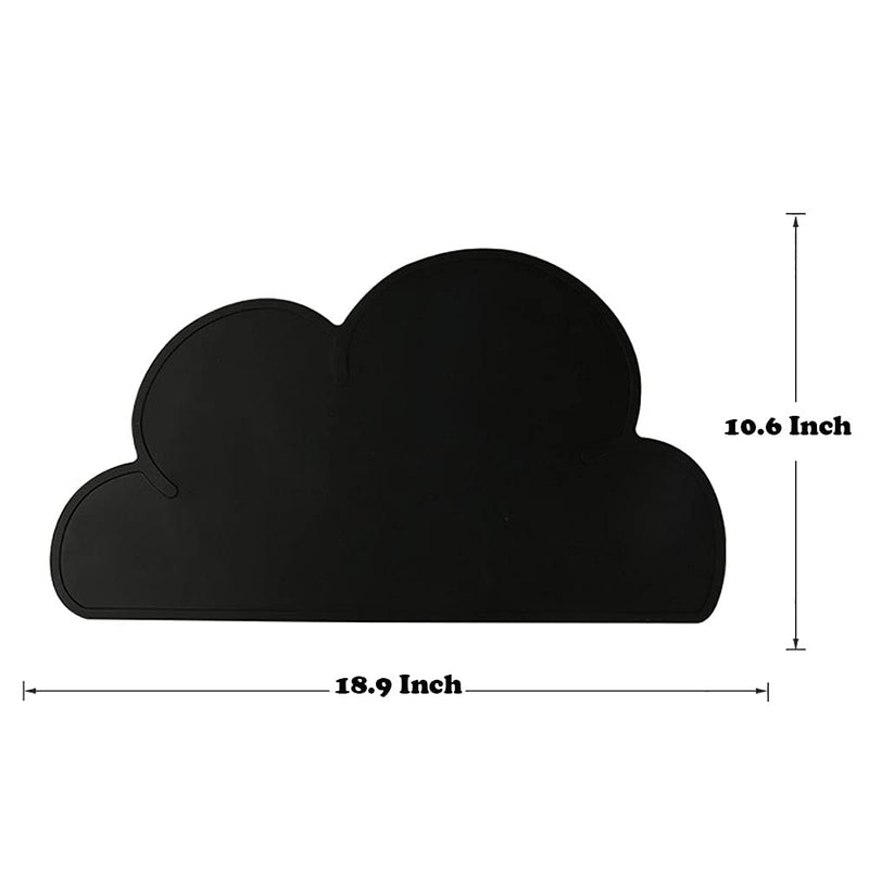 Love Dream Silicone Pet Feeding Food Mat Dog Cat Placemat Mat with Raised Edge, Anti-Slip Waterproof Pet Bowl Mats Pet Food Tray Black - PawsPlanet Australia