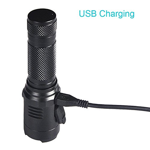 [Australia] - AHOME V1 UV Blacklight Flashlight [Magnetic Base] & [USB Rechargeable] 10W Black Light 395nm Ultraviolet LED Lamp, Scorpion Finder & Pet Urine Detector with 3000mAh Battery and Charging Cable 