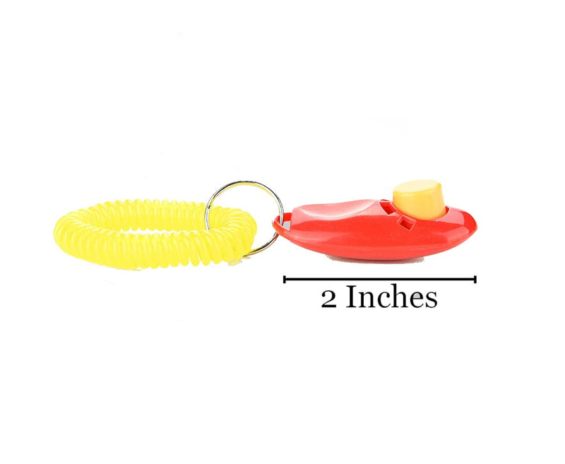 SunGrow Dog Clickers with Wrist Bands, 2 Inches, Colorful and Practical Set of Simple, Convenient and Effective Training Tools for Puppy or Cat, 7 Pack - PawsPlanet Australia