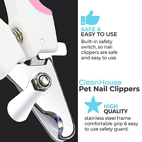 Dog Cat Pets Nail Clippers and Trimmers,with Safety Guard to Avoid Over Cutting,Free Nail File,Razor Sharp Blade,Professional Grooming Tool for Pets,Best Pet Nail Trimmers for Animals,Easy to Use - PawsPlanet Australia