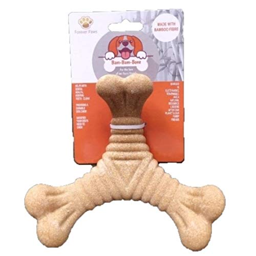 Forever Paws Bam-Bam-Bone ® - Wishbone Dog Chew Toy (16 x 16cm) for Small Dogs - PawsPlanet Australia