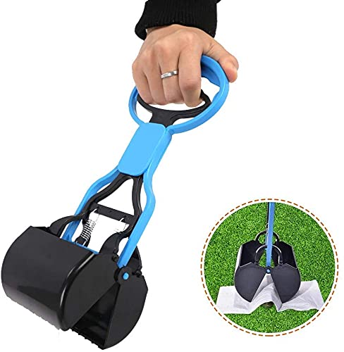 Qudicq 33" Long Handle Portable Pet Pooper Scooper for Dogs and Cats with Long Handle High Strength Material and Durable Spring for Easy Grass and Gravel Pick Up 11 inch - PawsPlanet Australia