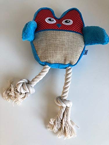 Surrey Feed Owl Plush Dog Toy With Rope - PawsPlanet Australia