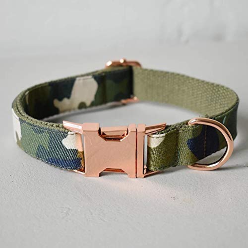 Stylish Handmade Camouflage Bow Collar & Lead Set - Dog Bowtie Collar and Lead - Detachable Bow Tie with Elastic Straps - Adjustable Collars for Dogs and Cats (Large) Large - PawsPlanet Australia