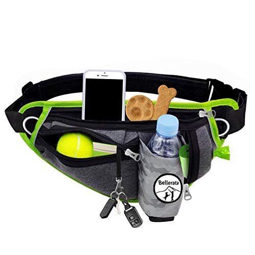 bellerata Dog Treat Pouch for Training, Reflective & Lightweight Dog Treat Bag, Built-in Poop Bag Dispenser Treat Bag with Water Bottle - PawsPlanet Australia