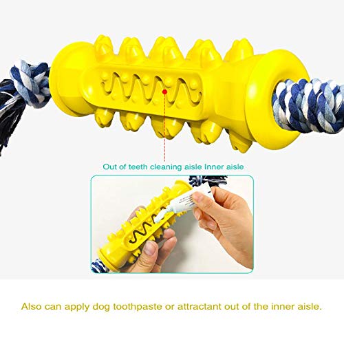 CyunCmay Dog Toys Dog Toothbrush Indestructible Durable Dog Toys Dog Dental Care Doggy Brushing Stick Teeth Cleaner Natural Rubber for 20-70lbs Small Medium Large Dogs Safe Soft Bite Resistant - PawsPlanet Australia