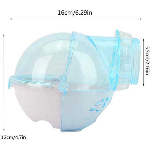 gutongyuan Small Animal Bath House,Pet Toy Acrylic Hamster Bathroom Cage Toilet Bathtub Sand Bath Container Removable, Suitable for Chinchilla Syrian Hamster Gerbil Blue - PawsPlanet Australia