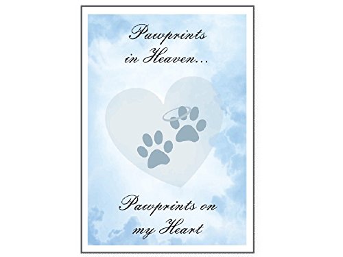 [Australia] - Dog Speak "Paw Prints in Heaven Horizontal Dog Picture Frame & Sympathy Card Gift Bundle 