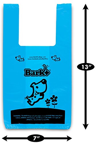 [Australia] - Bark 120 Count Dog Waste Bags with Handle, Blue 