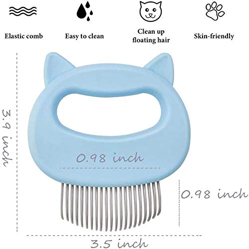 [Australia] - OneCut Cat Massage Comb Pet Cat Dog Hair Removal Shell Comb Grooming Hair Removal Cleaning Comb Massager Tool Blue 