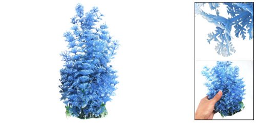 [Australia] - uxcell Plastic Aquarium Plant/Grass Decorative, Blue/White 