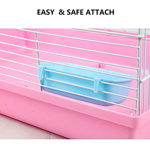 Small Animal Feeder Bowl Basic Dish Covenient Hanging Cups - 2 Pack Bath Food Water Bowls for Birds Hamsters Mice Rats Small Pets - PawsPlanet Australia