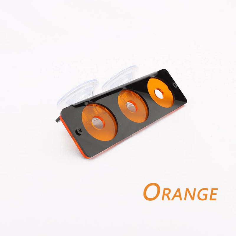Coral Frag Holder Acrylic Coral Rack with Powerful Double Suction Cup Suitable for Household Fish Tanks (2pcs 3 Plug Hole,Fluorescent Green and Orange) - PawsPlanet Australia