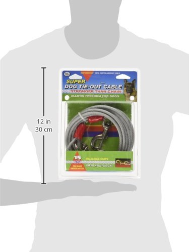 [Australia] - Super Tie Out Cable for Dogs 15 ft. 