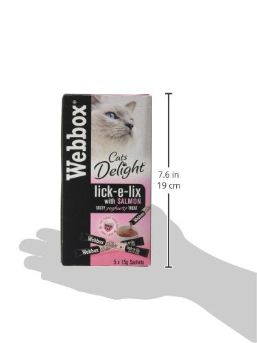 Webbox Cats Delight Lick-e-Lix Salmon, 15g, Pack of 10 1 - PawsPlanet Australia