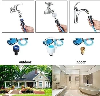 HASEA Pet Grooming Glove - Water Connection Shower - Grooming - Hair Remover Pet Care - Dog - Massage - Grooming - Dog SPA - PawsPlanet Australia