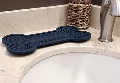 [Australia] - Dog Bath Distraction - Bath Distraction For Dogs | Bone Shaped Dog Lick Pad | Dog Distraction Lick Pad For Easy, No-Stress Dog Bathing Time | Bath To The Bone Dog Treat Pad For Dog Grooming 