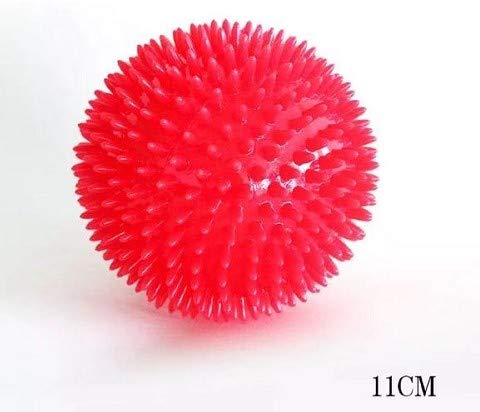 Dog Cleaning Teeth Squeaky Ball Spike Ball Bite Resistant Non-Toxic Soft Natural TPR Rubber Toy 11cm - PawsPlanet Australia