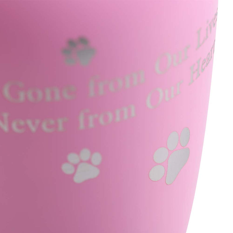 ENBOVE Funeral Cremation Urns for Dogs Cats, in Loving Memory Gone but Not Forgotten You Left Paw Prints on My Heart pink - PawsPlanet Australia