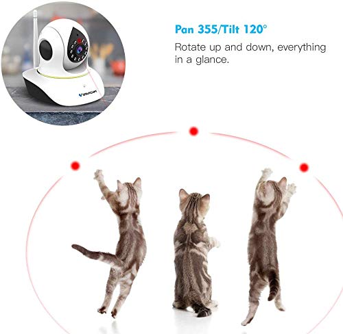 Pet Camera, VStarcam Cat Camera with Laser Wireless Dog Camera 1080P Cat Toys, Night Vision Sound Motion Alerts, APP Remote Control Home Security Camera for Pet &Baby - PawsPlanet Australia