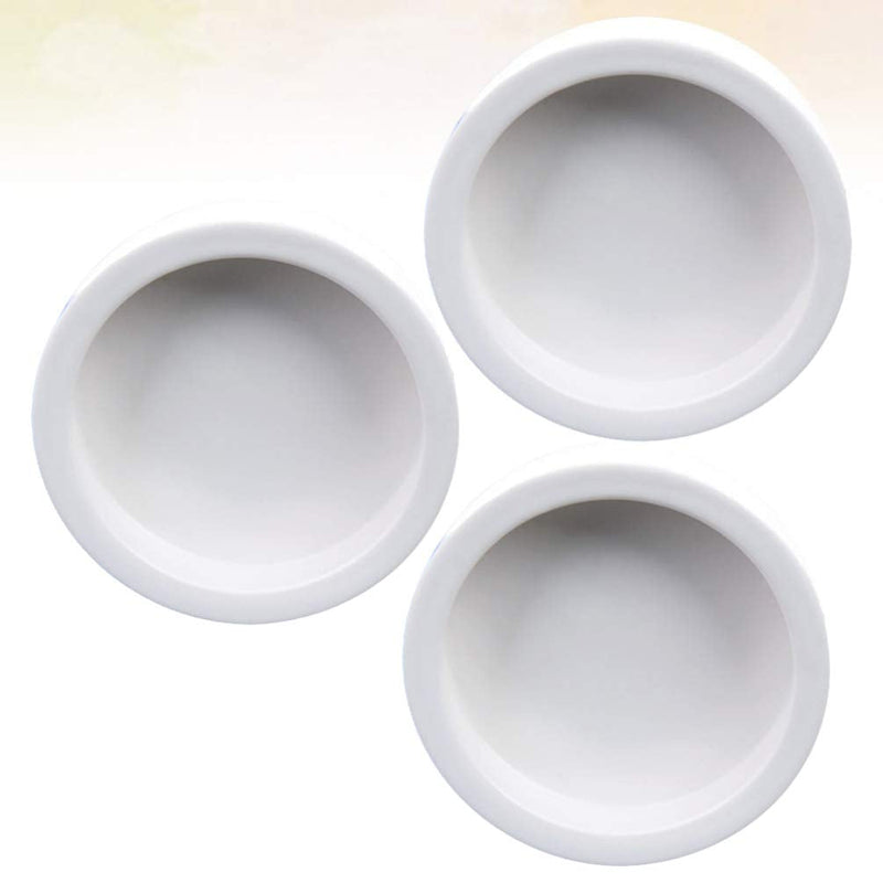 Balacoo 3pcs Reptile Food Water Bowls Worm Dishes Escape-Proof Feeding Dishes Skid Ceramic Food Bowls for Small Animal Bowls (White Small Round) 5x2cm - PawsPlanet Australia