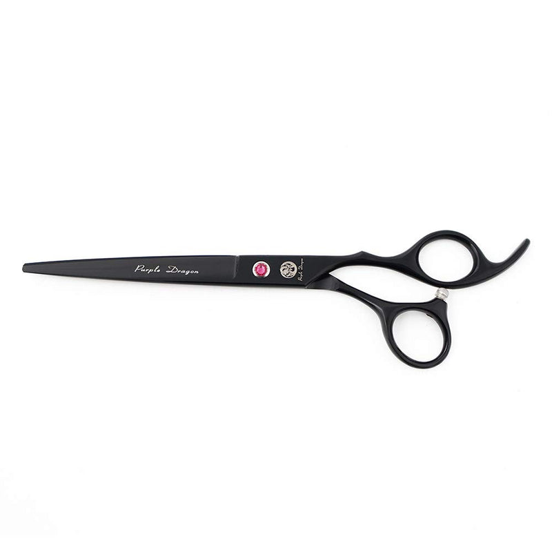 Purple Dragon 7.0 inch Rhinestone Decoration 3PCS Pet Grooming Scissors Dog Hair Cutting & Thinning Shears Set Black Painting - PawsPlanet Australia