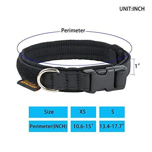 [Australia] - EXCELLENT ELITE SPANKER Puppy Dog Collar Nylon Adjustable Dog Collar Quick Release Dog Collar for Small Dogs Pet Soft Padded Dog Collar S Size-Adjustable(13.4"-17.7") Black 