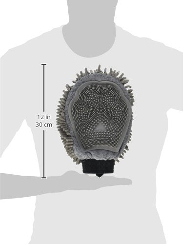 DGS0A Dog Gone Smart Fur Grooming Glove, grey - PawsPlanet Australia