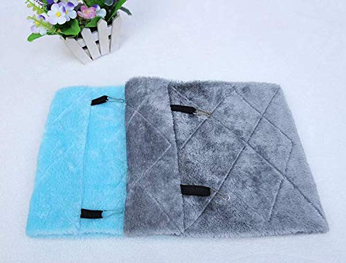 Magnoloran 2 Pack Warm Bird Nest House Bed Hanging Hammock Sleeping Bed Plush Hanging Snuggle Cave Happy Hut for Pet Parrot Parakeet Cockatiel Conure Cockatoo African Grey Macaw(Blue&Grey) Blue and Grey - PawsPlanet Australia