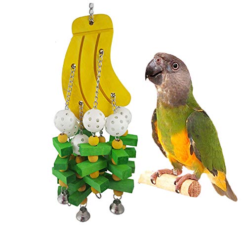 [Australia] - Keersi Medium Large Bird Chew Toy Wood Block for Parrot Parakeet Cockatiel Conure Cockatoo African Grey Macaw Eclectus Amazon Lovebird Finch Canary Budgie Cage 