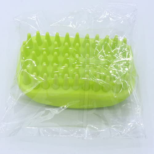 Dog Bath Brush,Pet Silicone Shampoo Brush,Cat Dog Shampoo Brush,Dog Bath Grooming Brush ,Dog Shampoo Brush with Soft Rubber Bristles Gently Massages Skin,Shower Bath Brush Massage Comb Green - PawsPlanet Australia