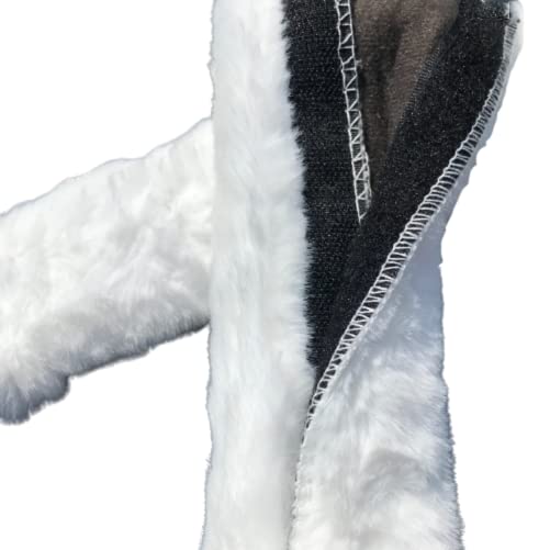 2 X Faux Sheepskin Horse Noseband Lambswool Supersoft Cover Cheek Piece Halter White Nose Band - PawsPlanet Australia