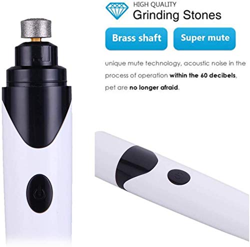 LUXJUMPER Peteast Dog Nail Grinders, USB Rechargeable Electric Rechargeable Pet Nail Grinder, 50DB Ultra Quiet Electric Dog Nail File, Painless Grinder for Small, Medium, Large Dog & Cat - PawsPlanet Australia