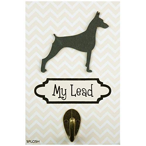 Splosh Precious Pet Dog Plaque and Dog Lead Hook Pack, Dobermann. The funny signs are a personalised mini addition to any dog lovers home, and a welcomed accessory for all dogs. - PawsPlanet Australia